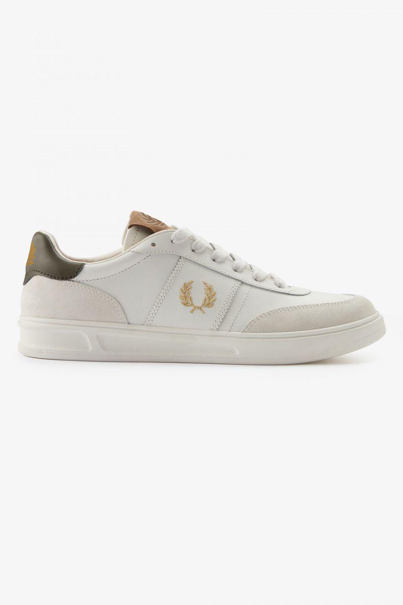 White Fred Perry B400 Men\'s Shoes | PH 1092HAPK